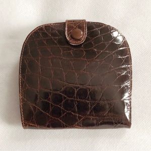 Made In Italy vintage Auth croc leather wallet